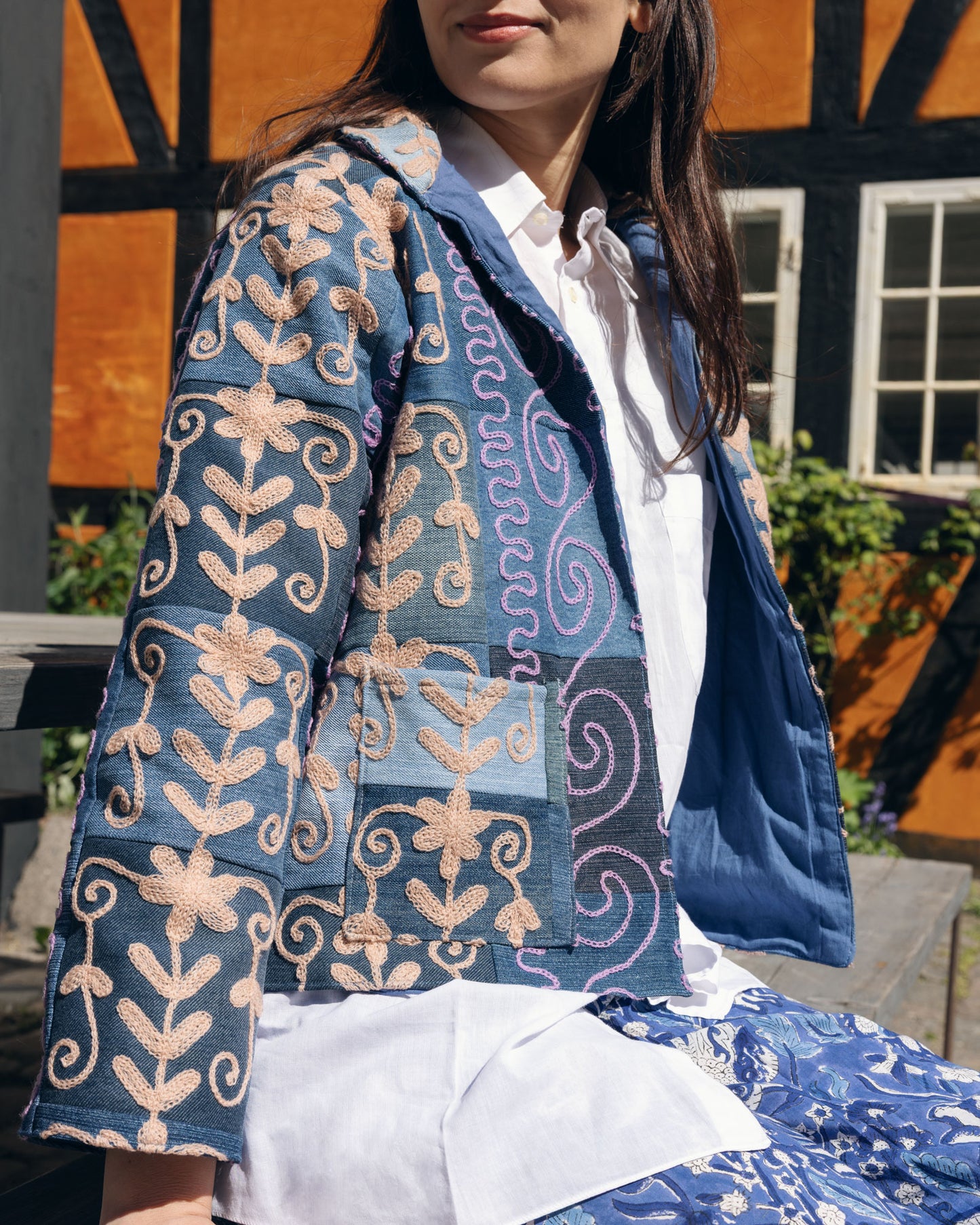 PRAANAM - RAMA DENIM JACKET / LILLY AND MAUVE