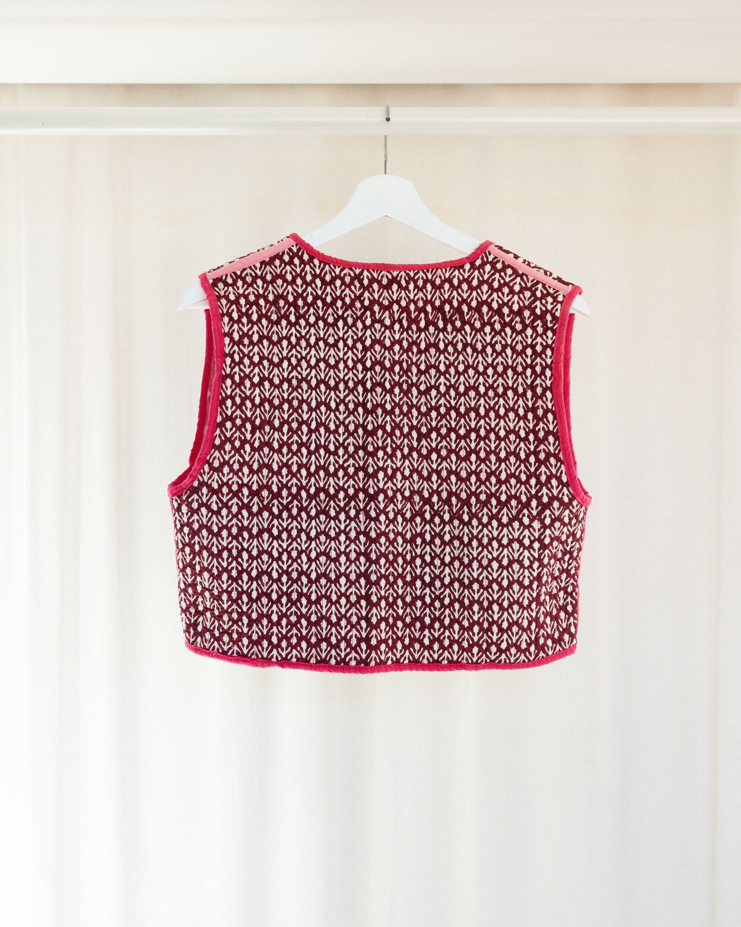 SS25 - MINA VEST / ROMANTIC PINK AND BURGUNDY
