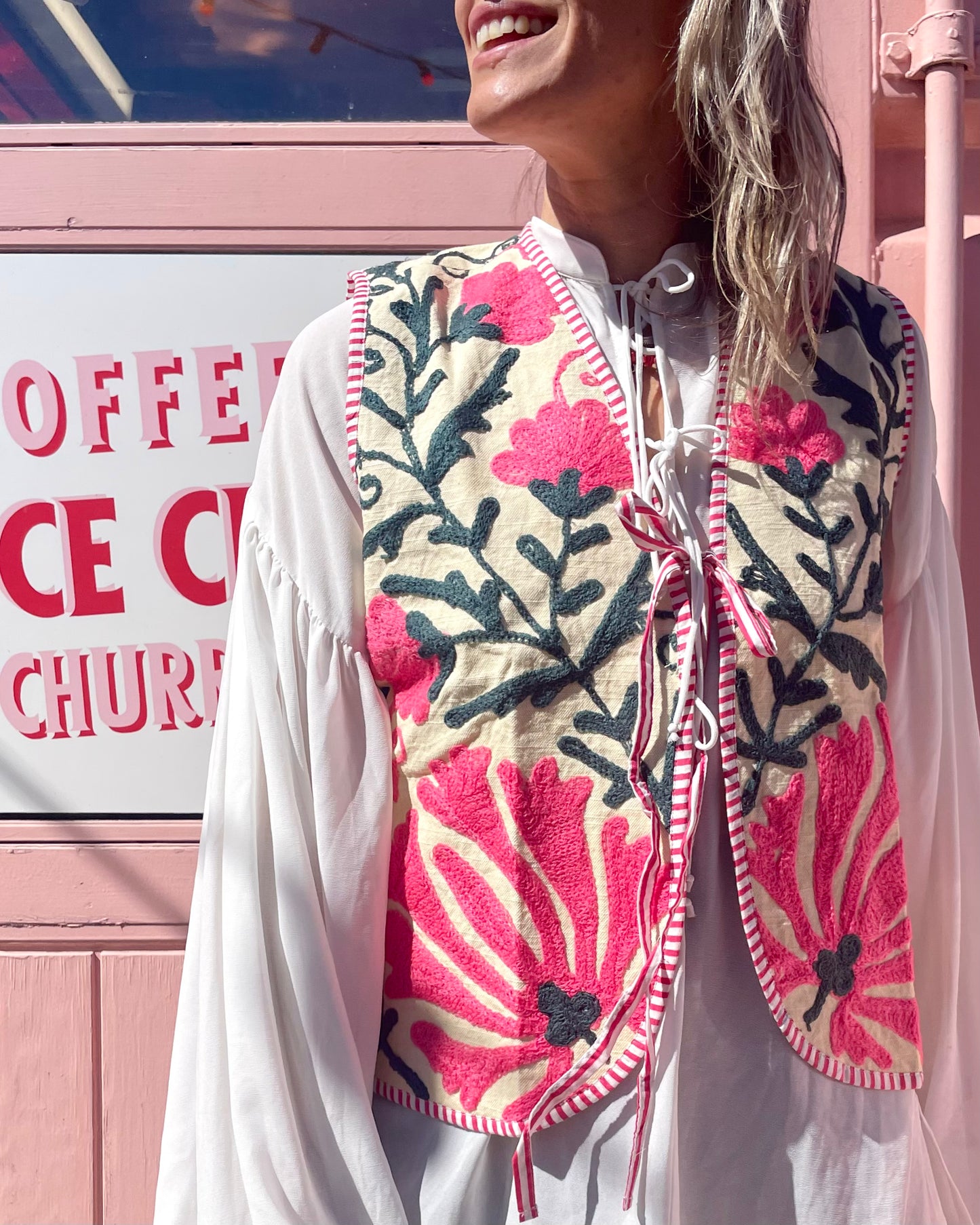 PRAANAM - KALA VEST / BLUSH GARDEN