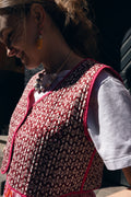 Mina Vest - Pink and Burgundy