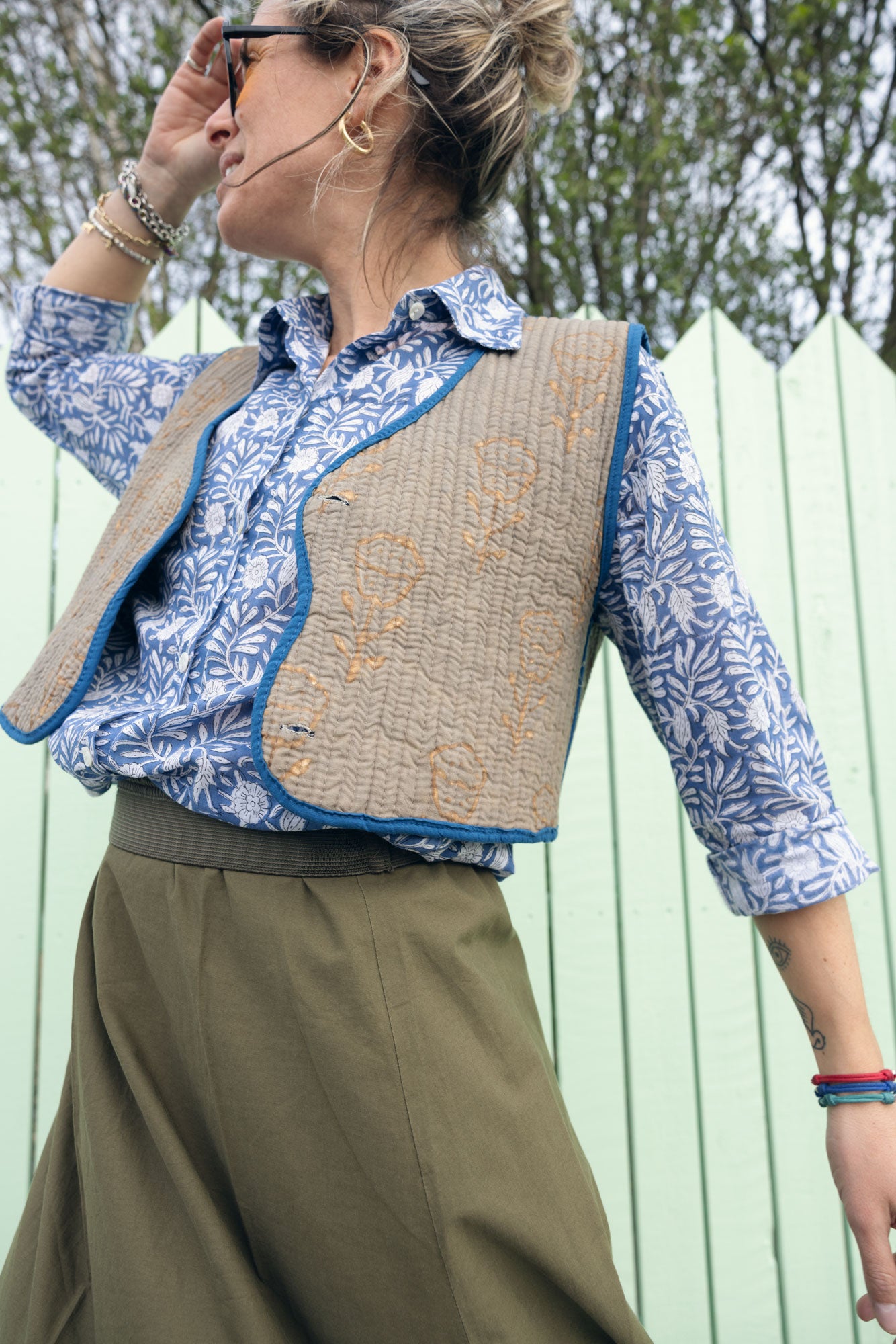Jasmine shirt - Ocean blu