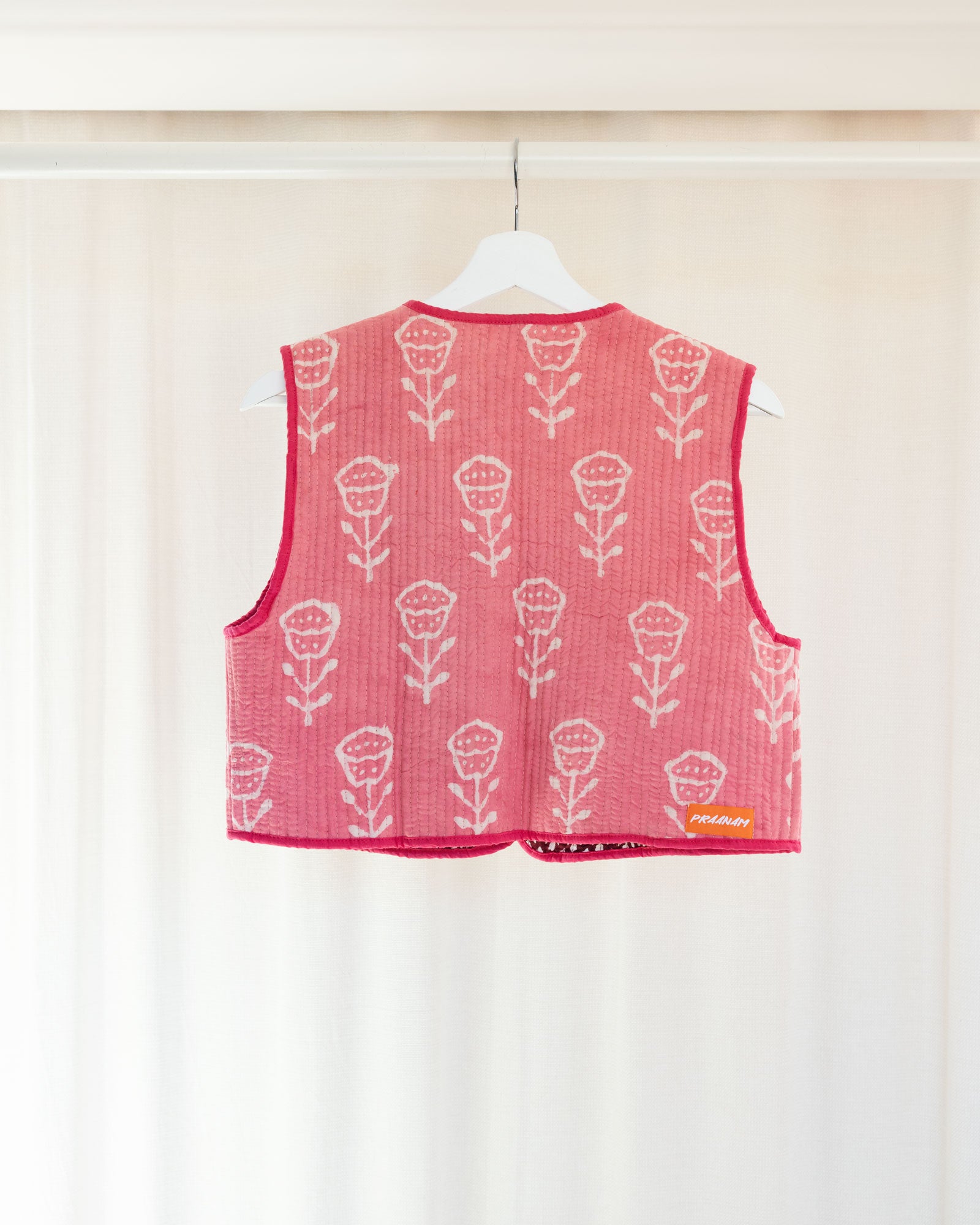 Mina Vest - Pink and Burgundy