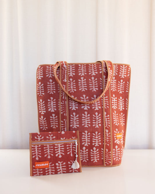 SS25 - KORA BAG & KORA ZIP / RUSTY RED AND CAPPUCCINO