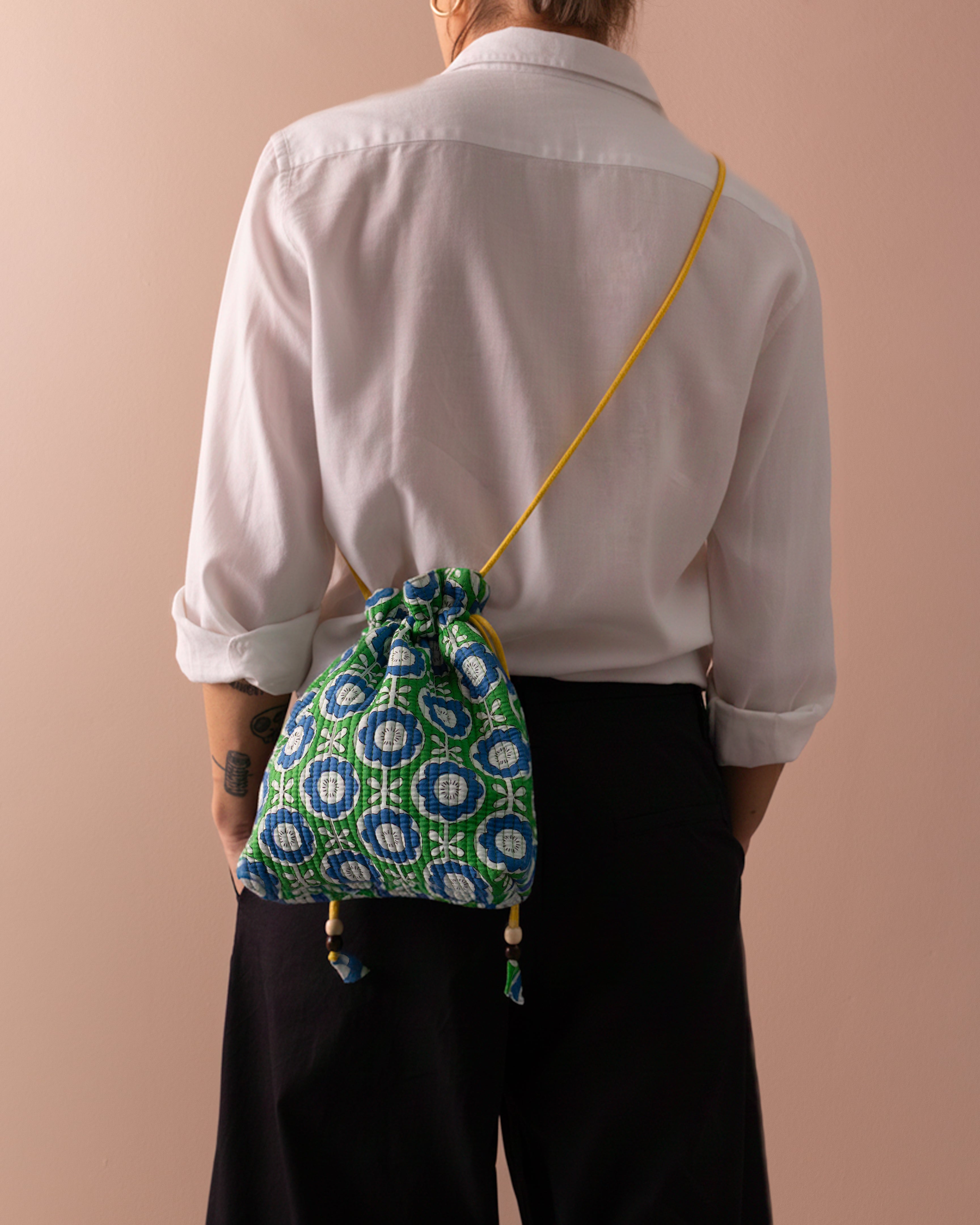 Rani Pouch - Green and Blue
