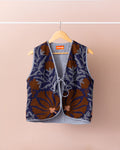 Kala Vest - Blue/Brown