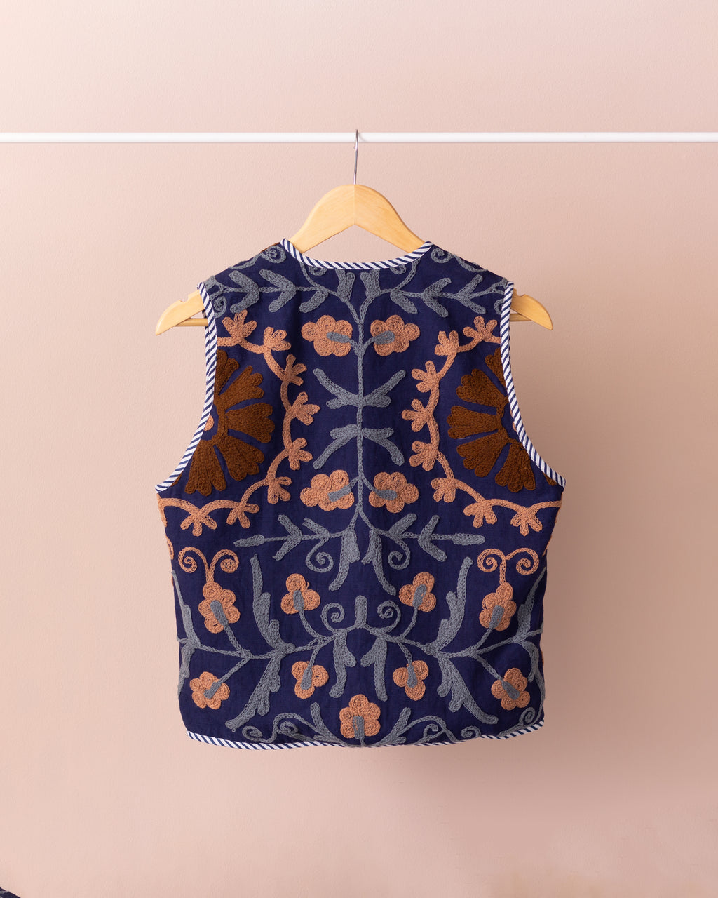 Kala Vest - Blue/Brown