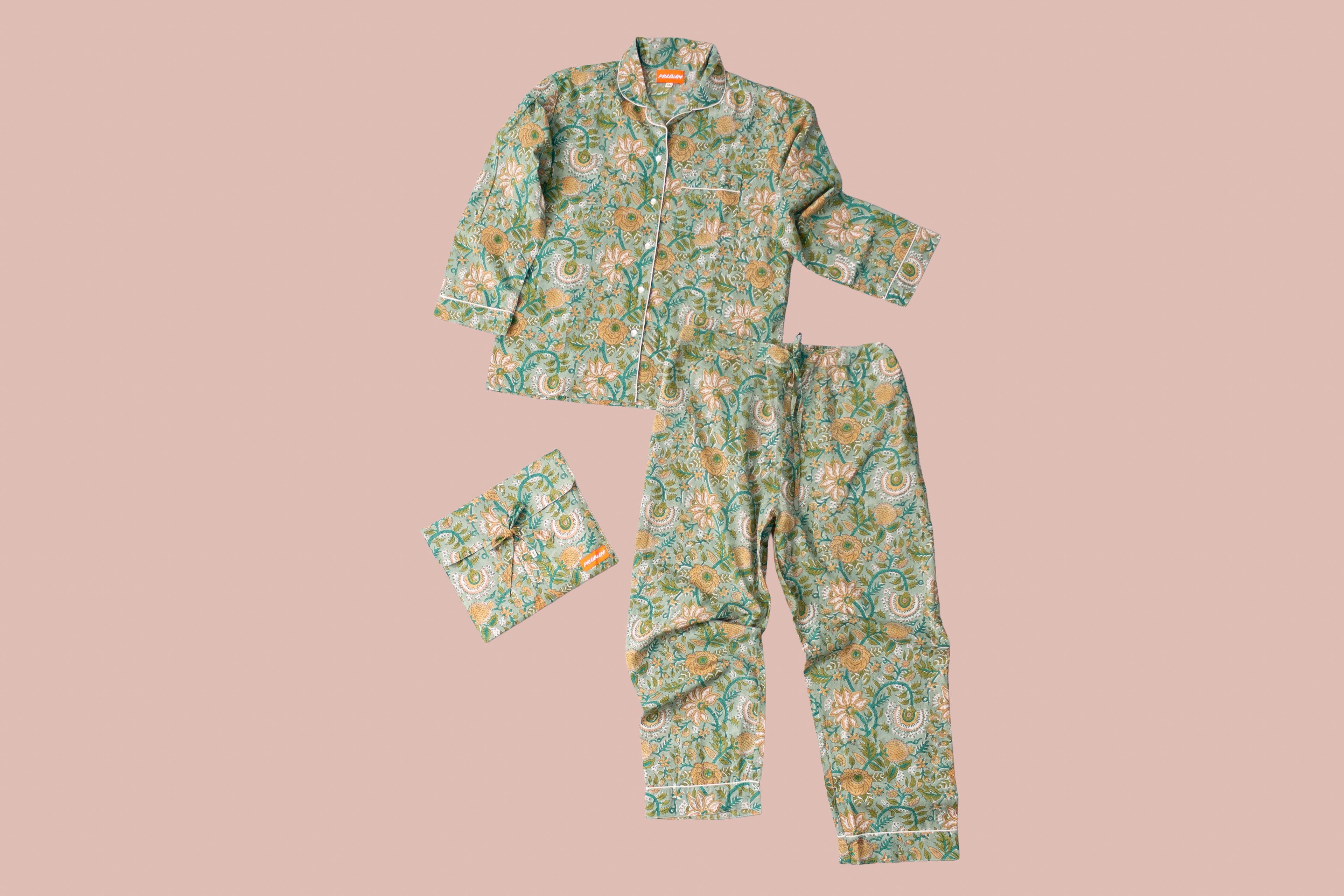 Taara pyjamas - Garden Green