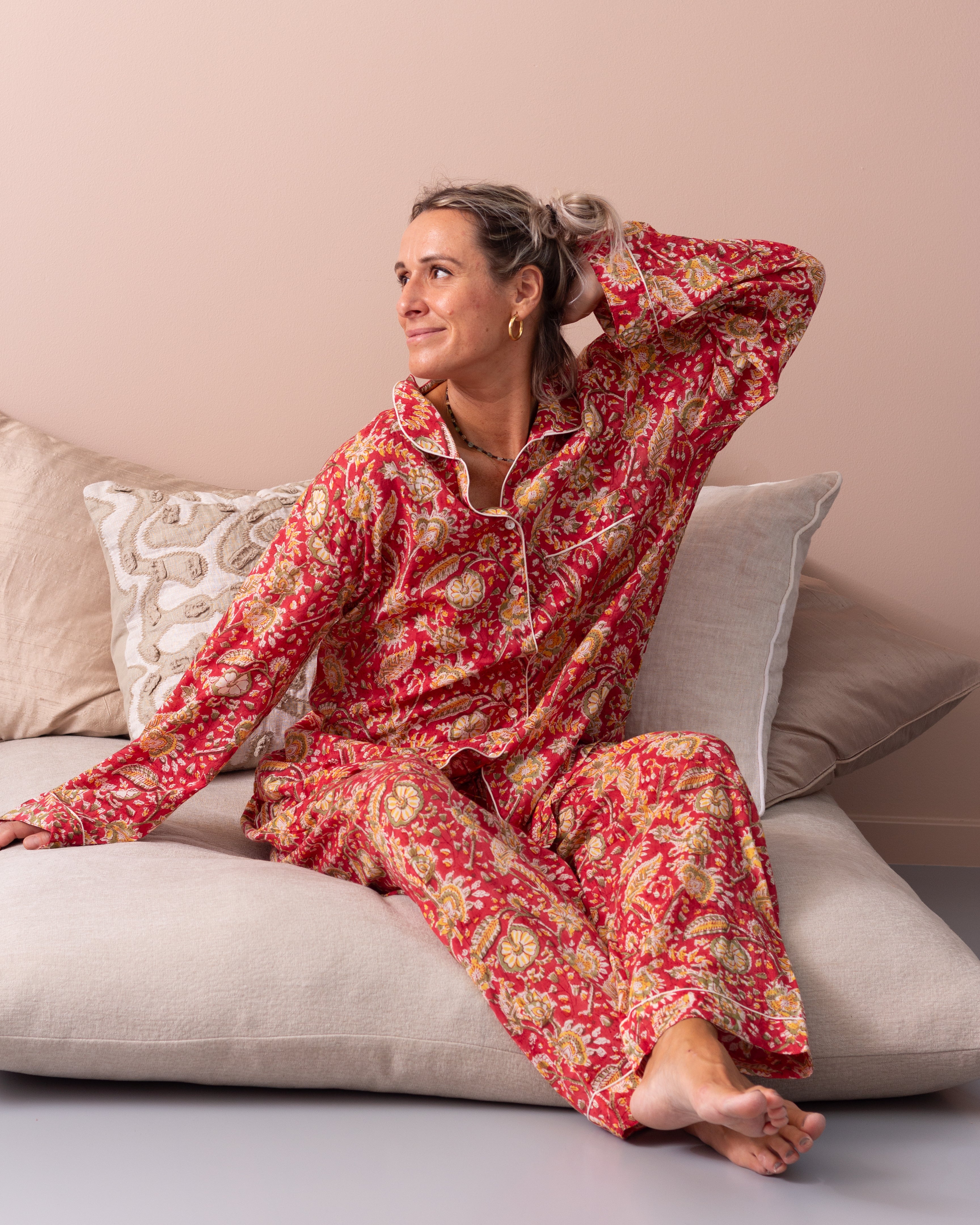 Taara pyjamas - Love Red