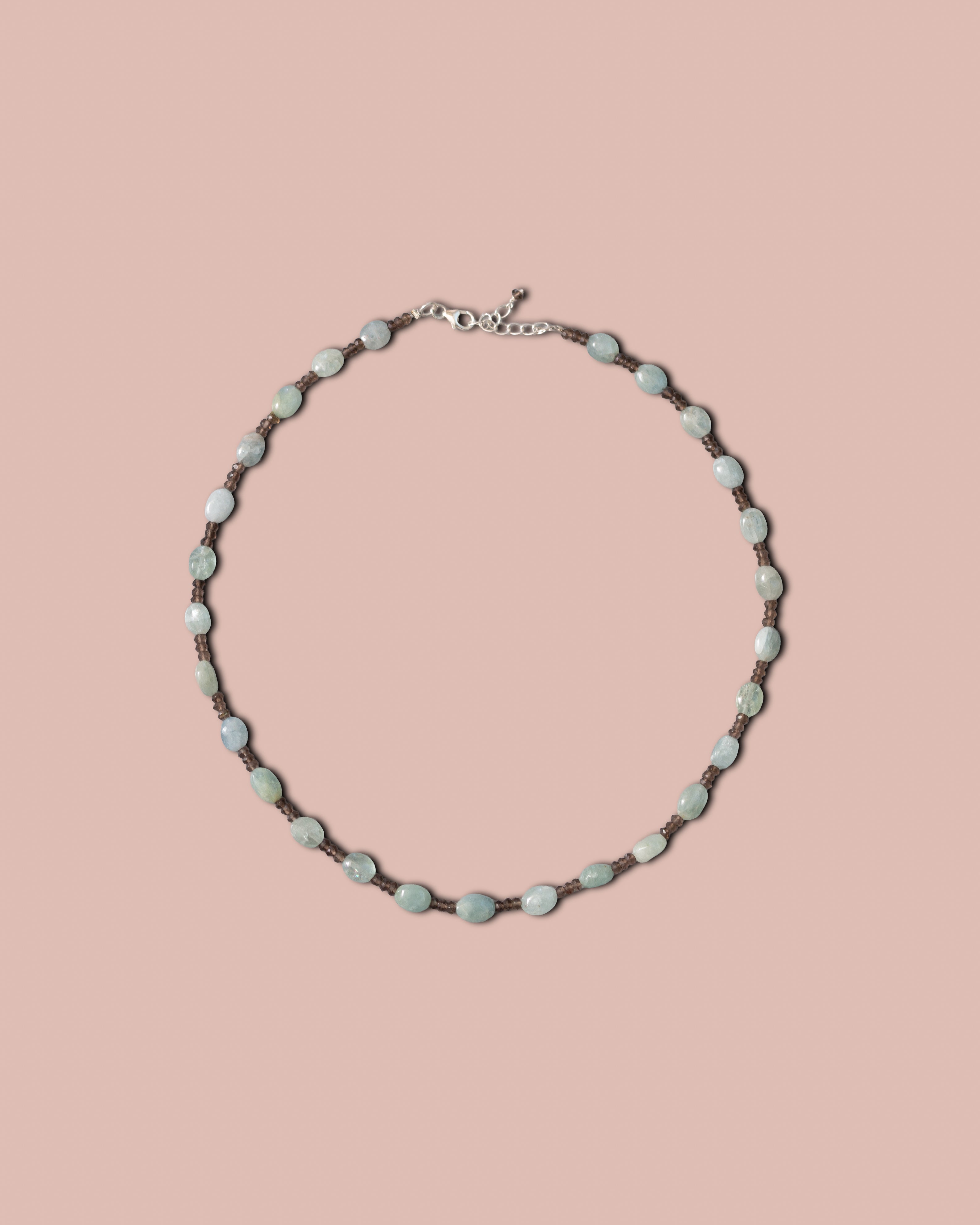 Selva Necklace - Smoky Quartz and Aquamarine
