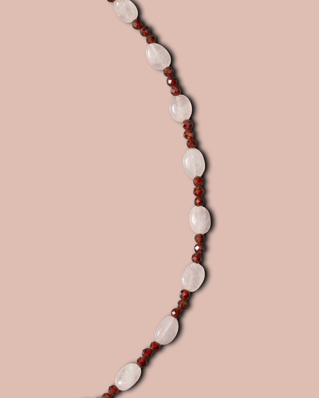 Selva Necklace - Rose Quartz and Red Garnet