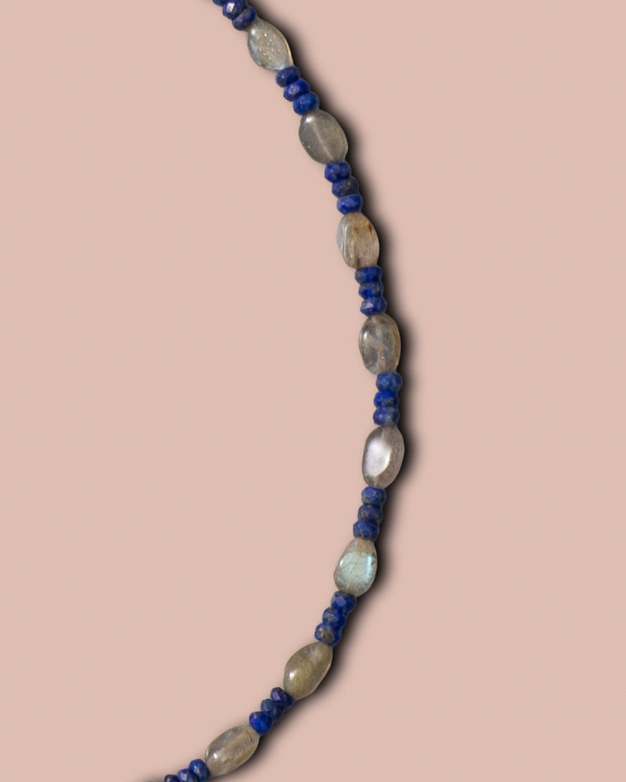 Selva Necklace - Labradorite and Lapis